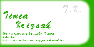 timea krizsak business card